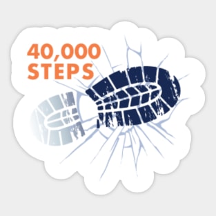 40,000 Steps Logo Sticker